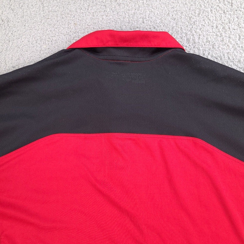 Nike Golf Polo Shirt Men’s XL Red Dri-Fit Short Sleeve Columbia Flooring Front - Picture 10 of 14